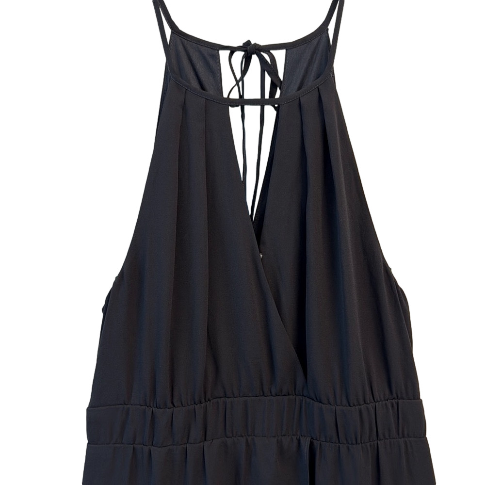 Express Runway Sample Black High-Low Halter Romper Dress Evening Size 6 New - Picture 6 of 16